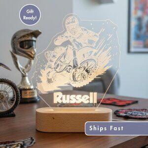 Personalized Motorcycle Night Light – Custom LED Lamp for Bikers